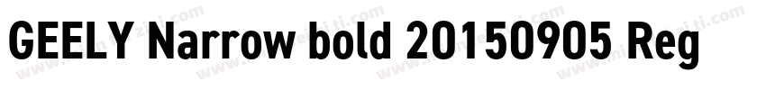 GEELY Narrow bold 20150905 Regular字体转换